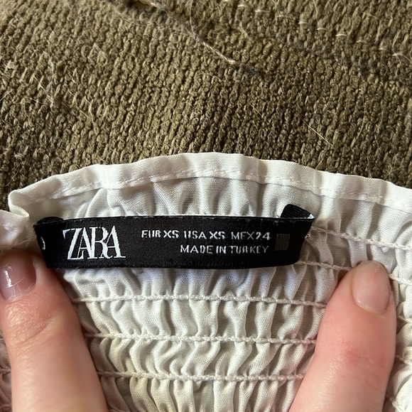 White Zara Cropped top - Picture 3 of 3